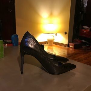 Sam Edelman Silver Snake Print Pumps